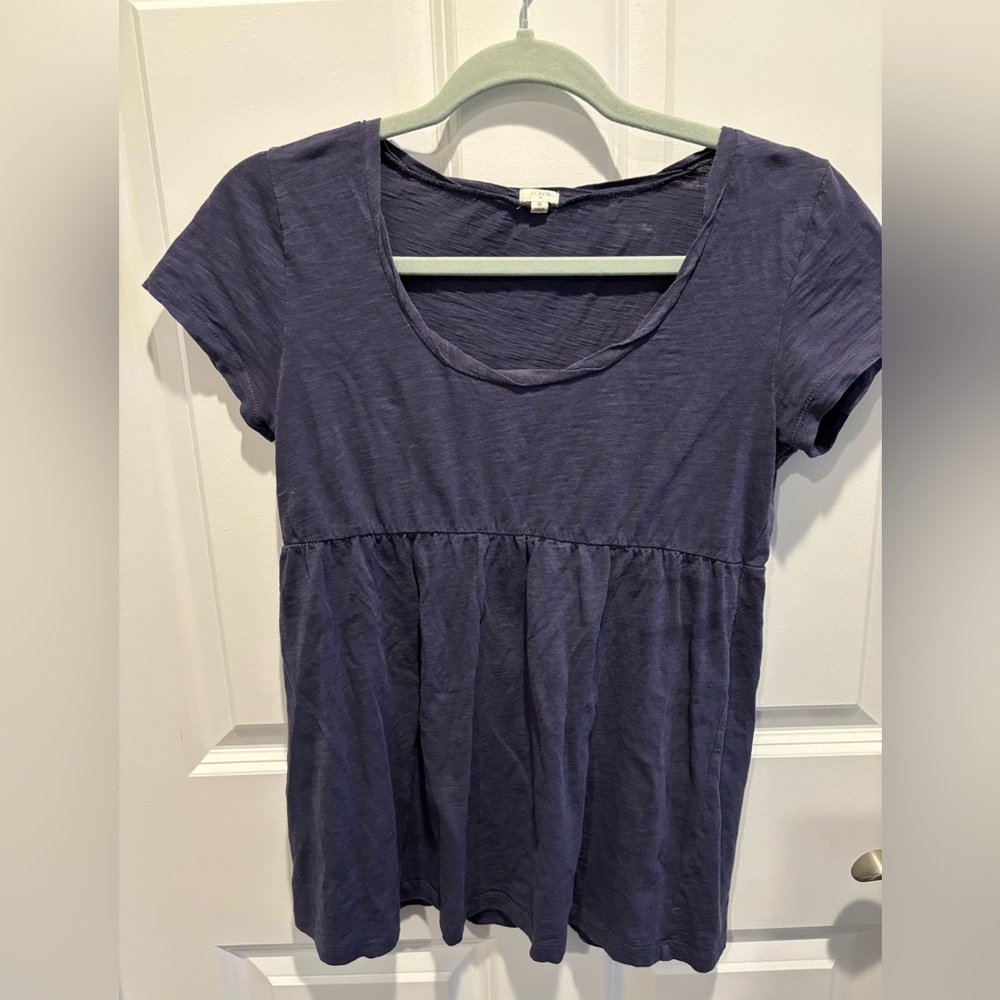 Gently Loved JCrew top in washed blue color, size Small